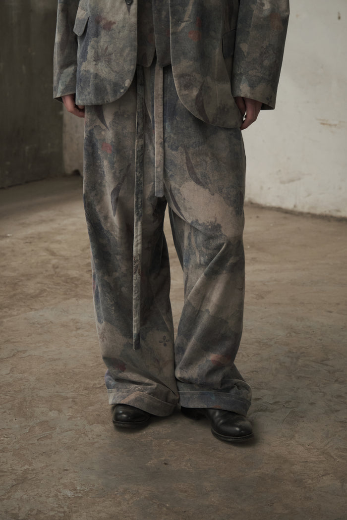 Drawstring Relaxed Trousers (Digital Printed)