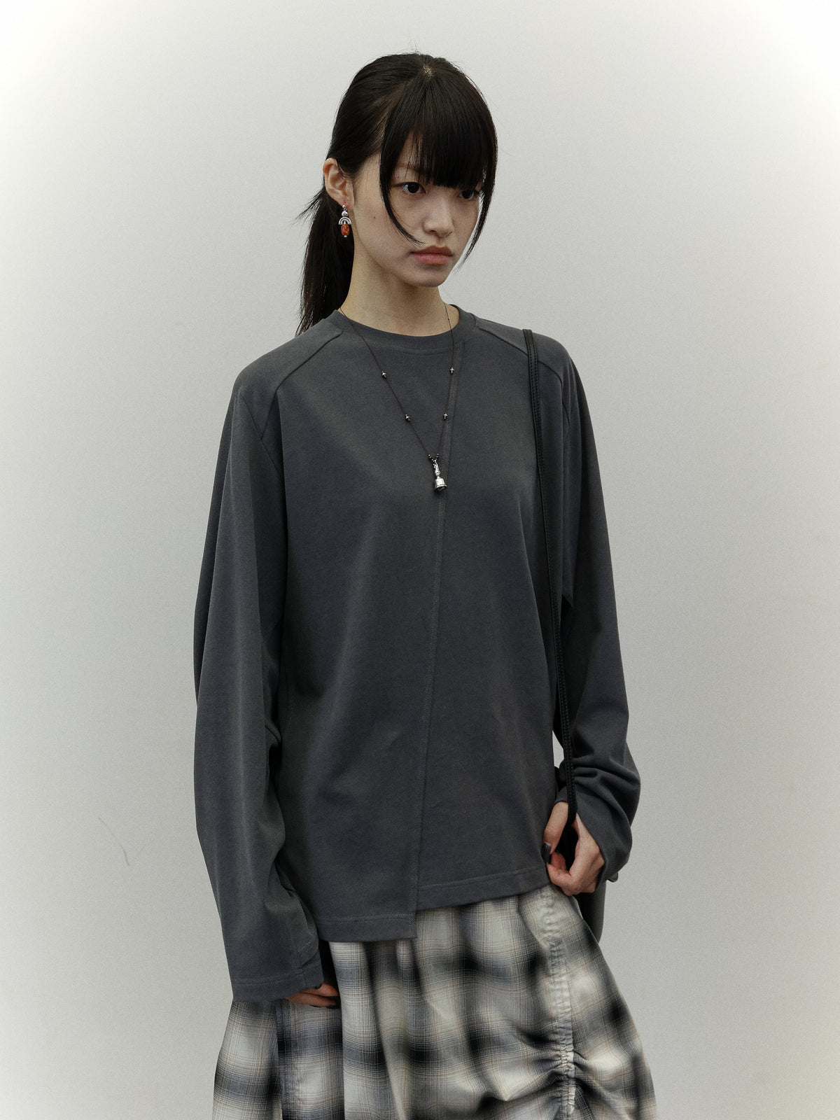 Split Oversized LS T-shirt