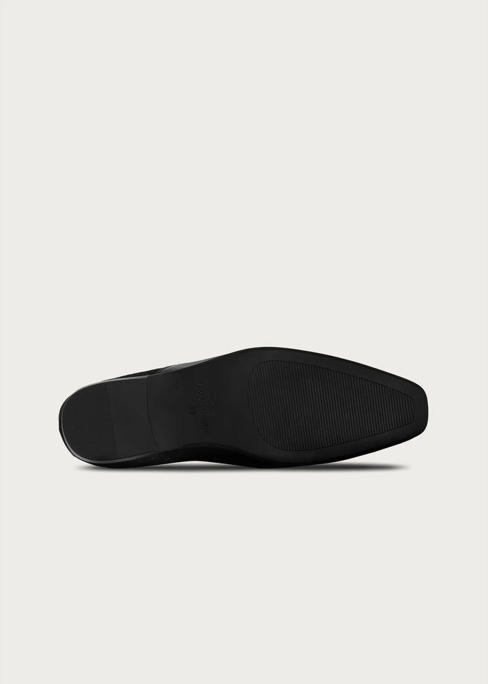 Flower-Patterned Pointed Mules