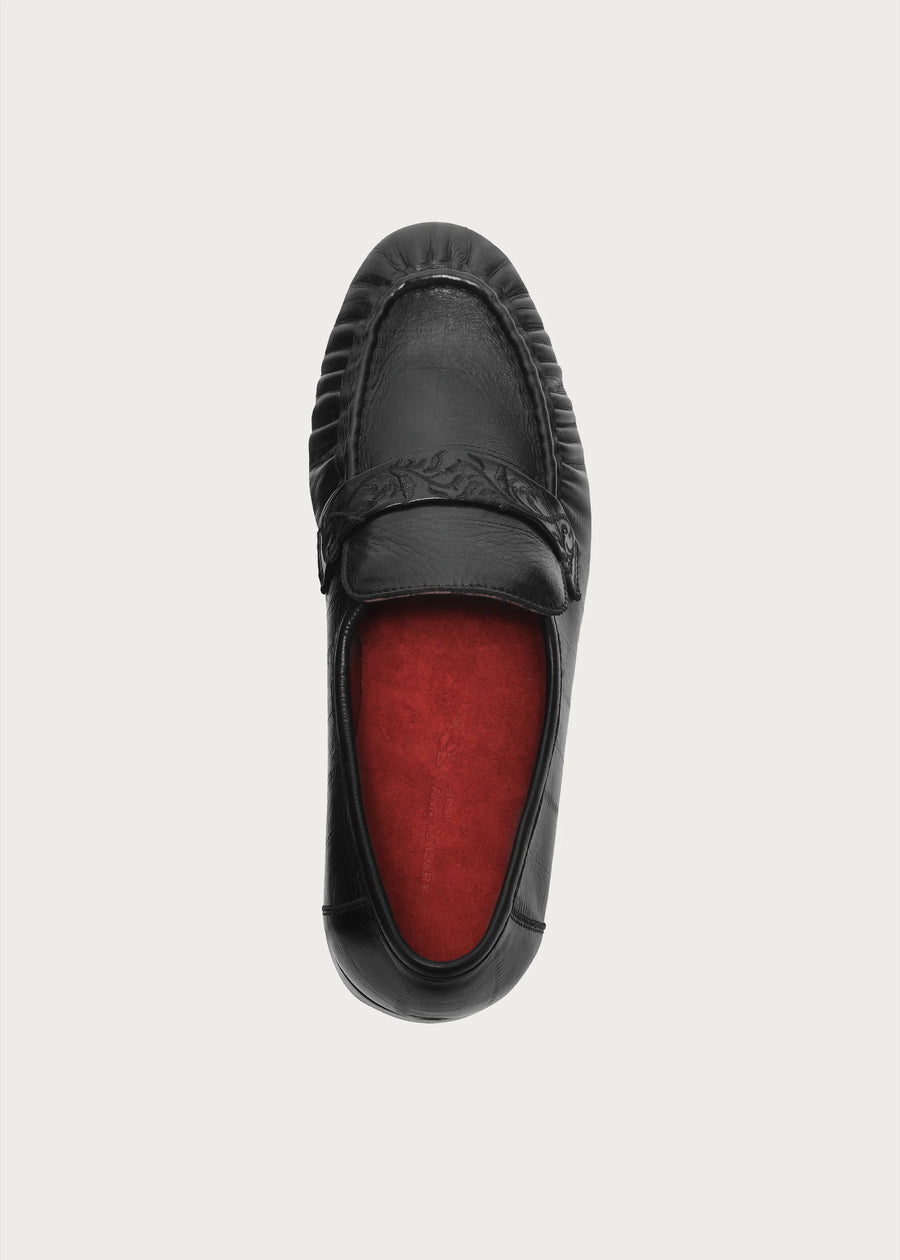 Vine-Engraved Loafers