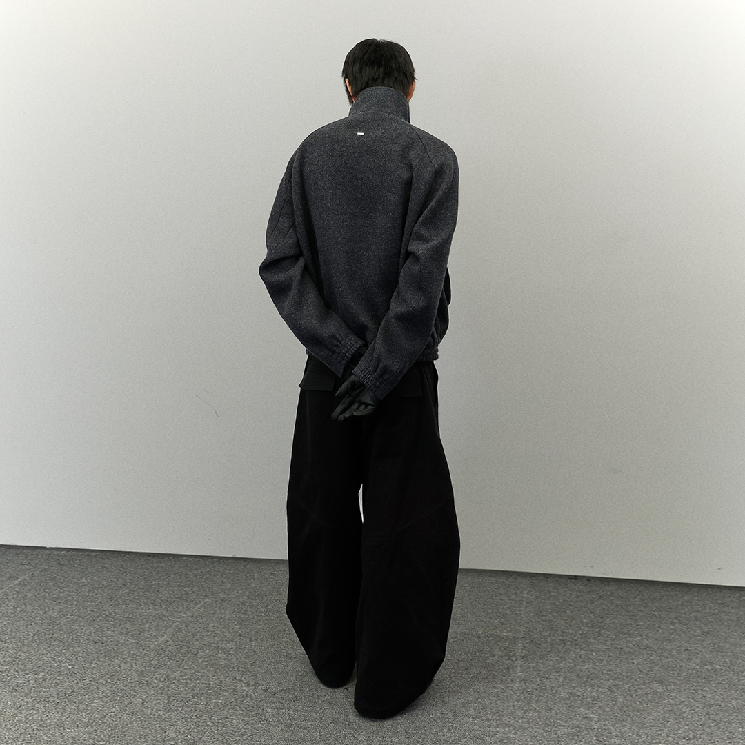 Pleated Cocoon Pants (Black)