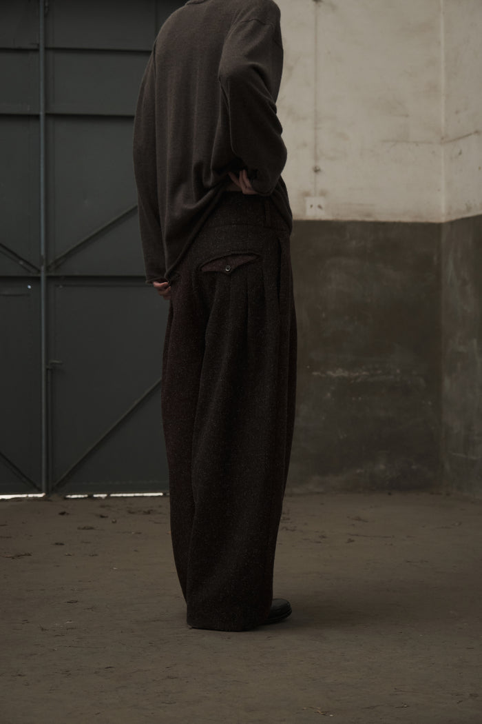 Cashmere Distressed Edge Knit (Dark Grey)
