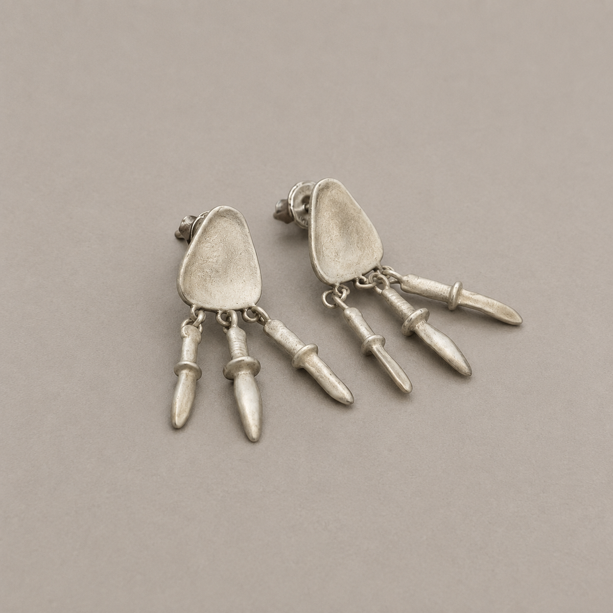 Zhi Mang Wind Chime Sterling Silver Drop Earrings