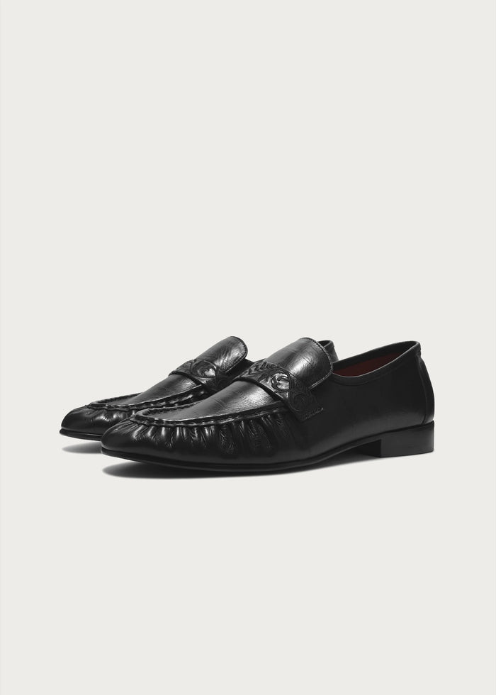 Vine-Engraved Loafers