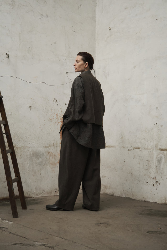 Four-Pleat Relaxed Trousers