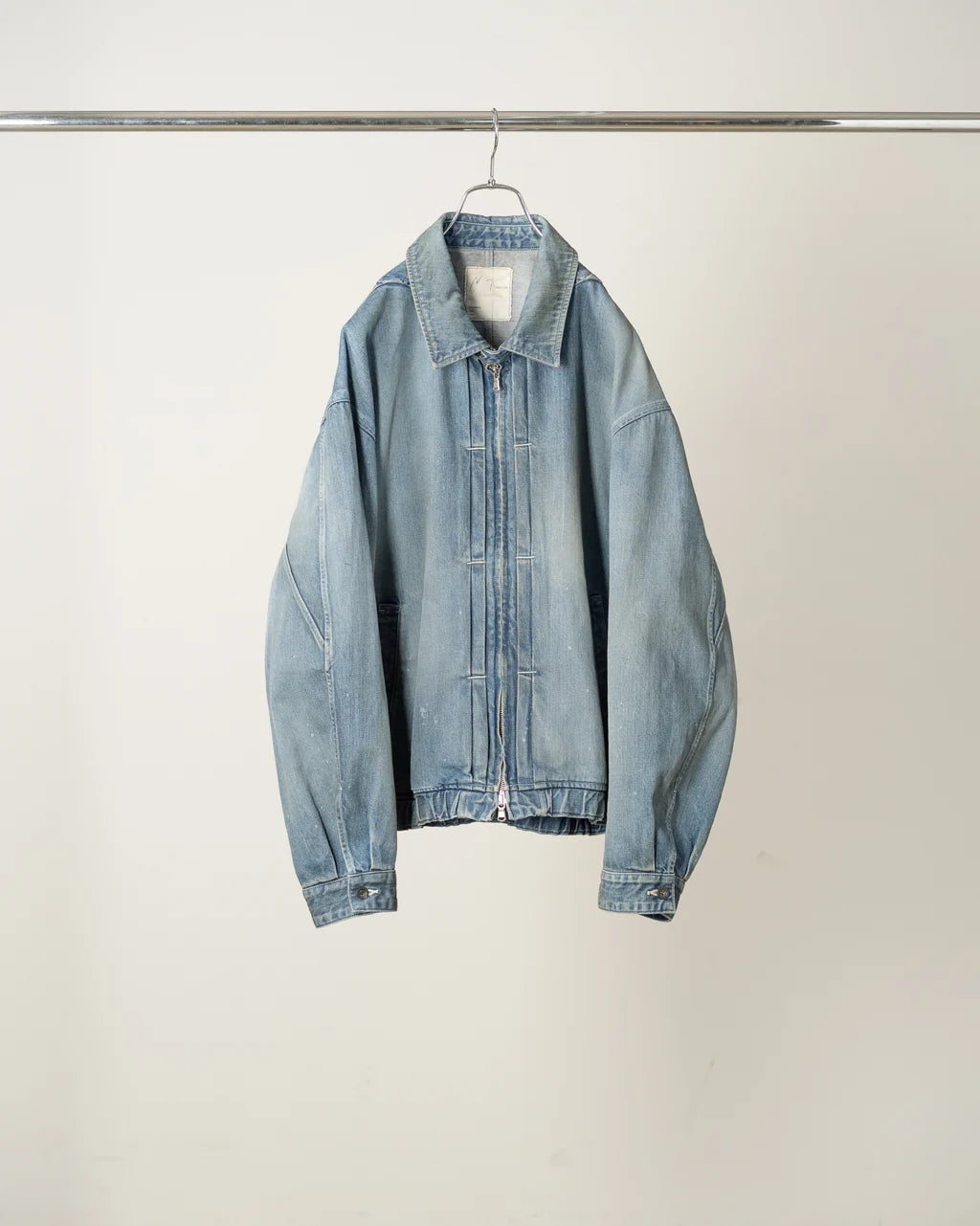 Aging Denim Tuck Jacket