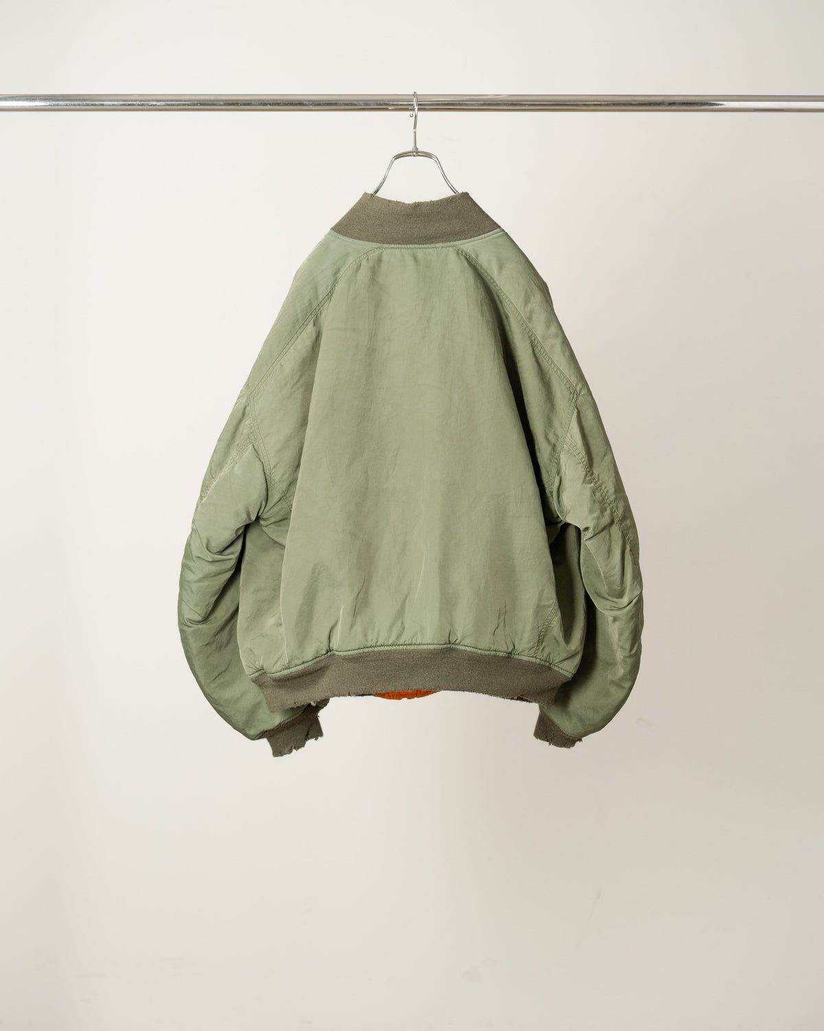 ANCELLM Aging Bomber Jacket, Khaki, back