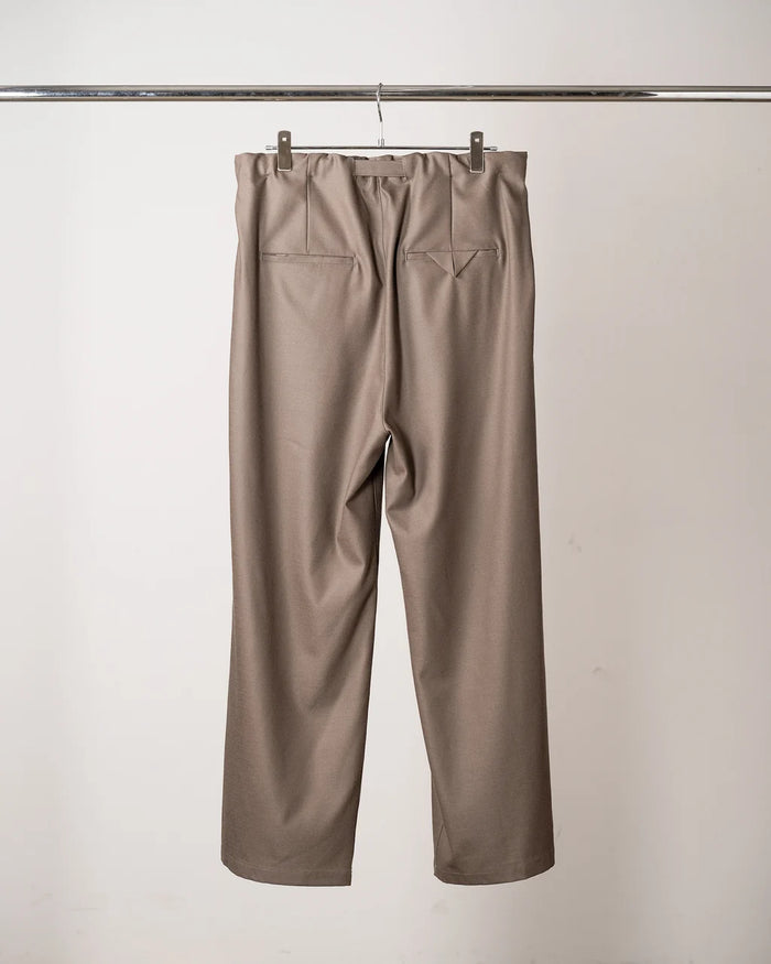 Wool Satin Belt-Less Slacks