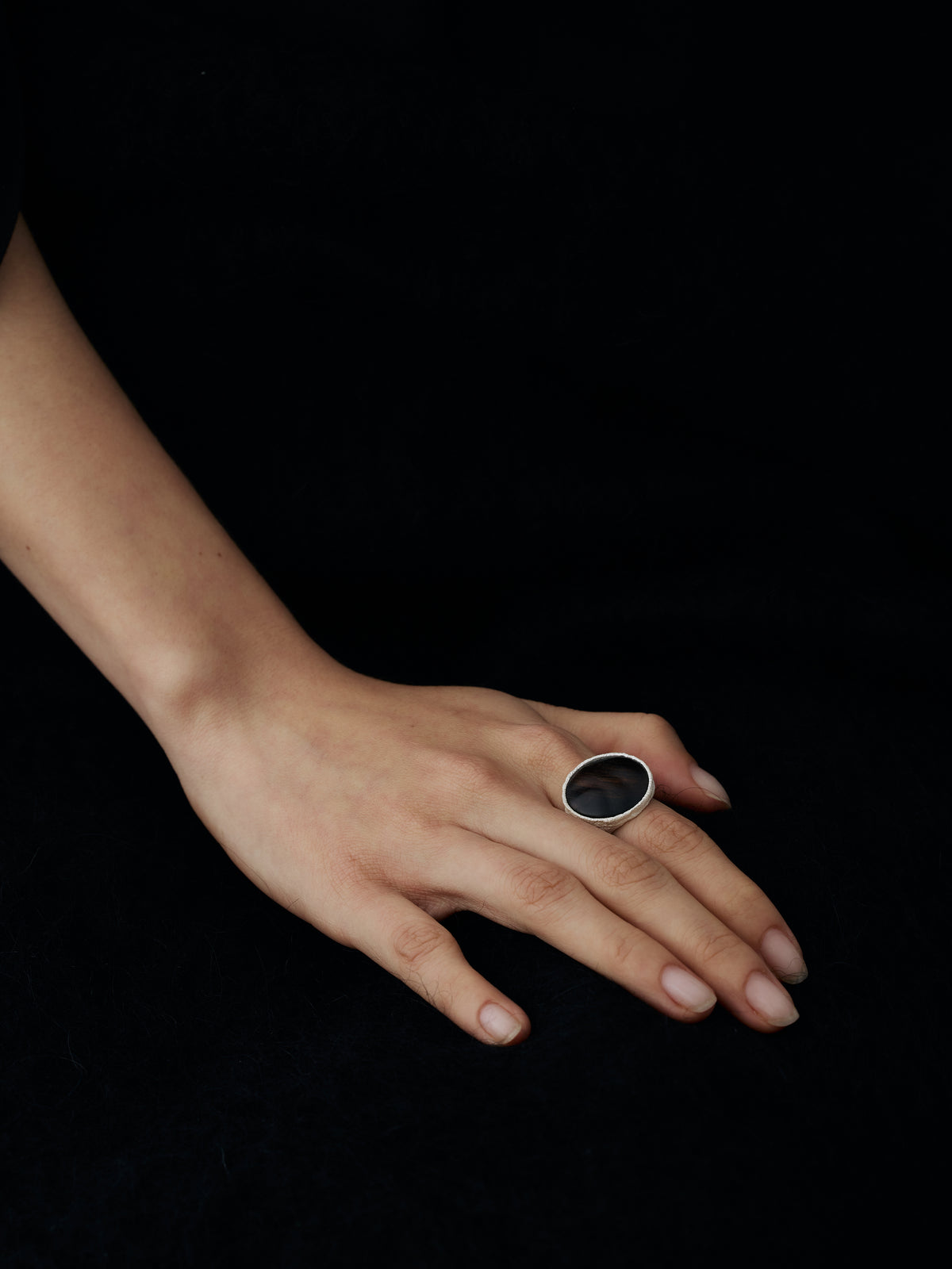 Little Fulfillment Sterling Silver & Ebony Ring