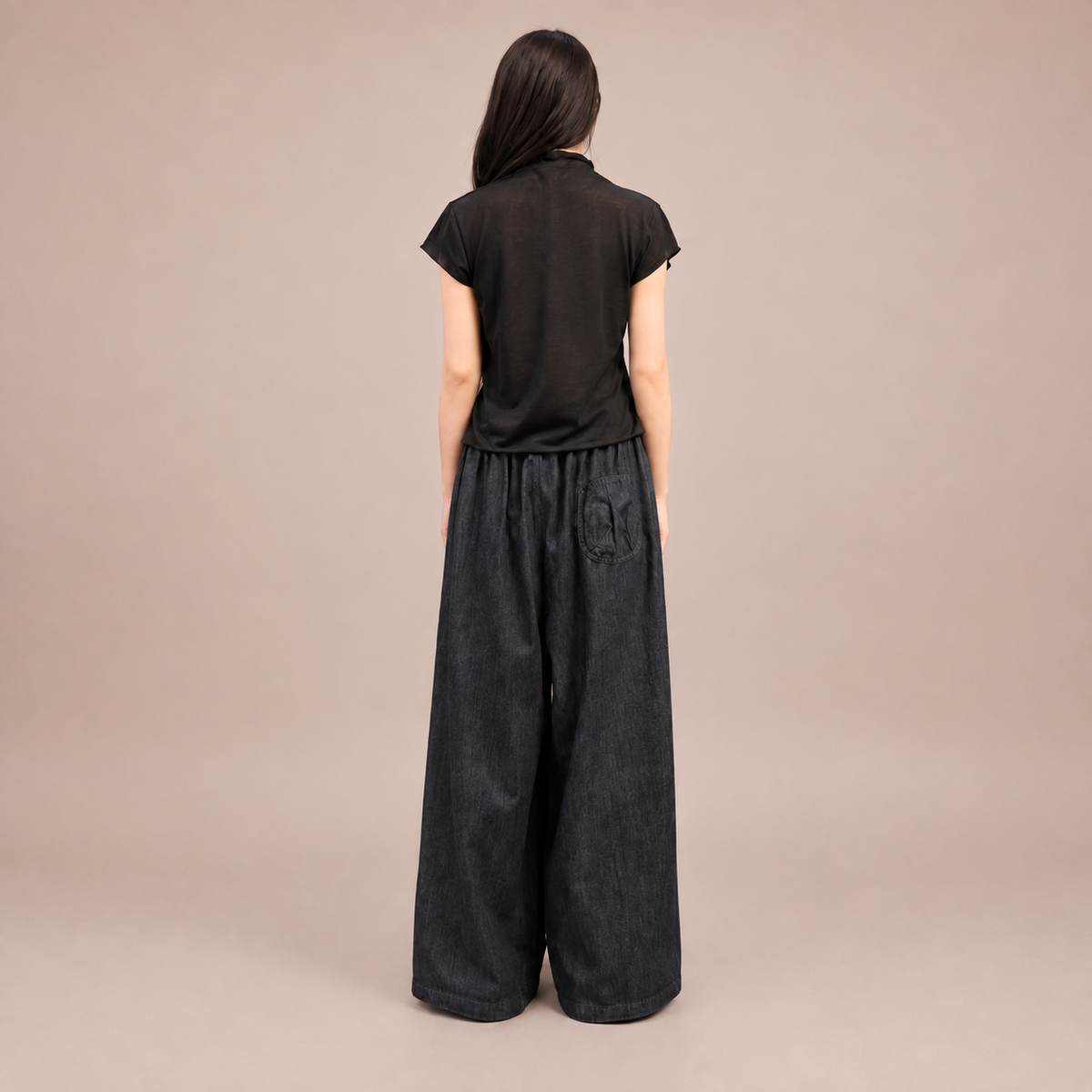 Lightweight Sheer Short-Sleeve T-Shirt (Noir)