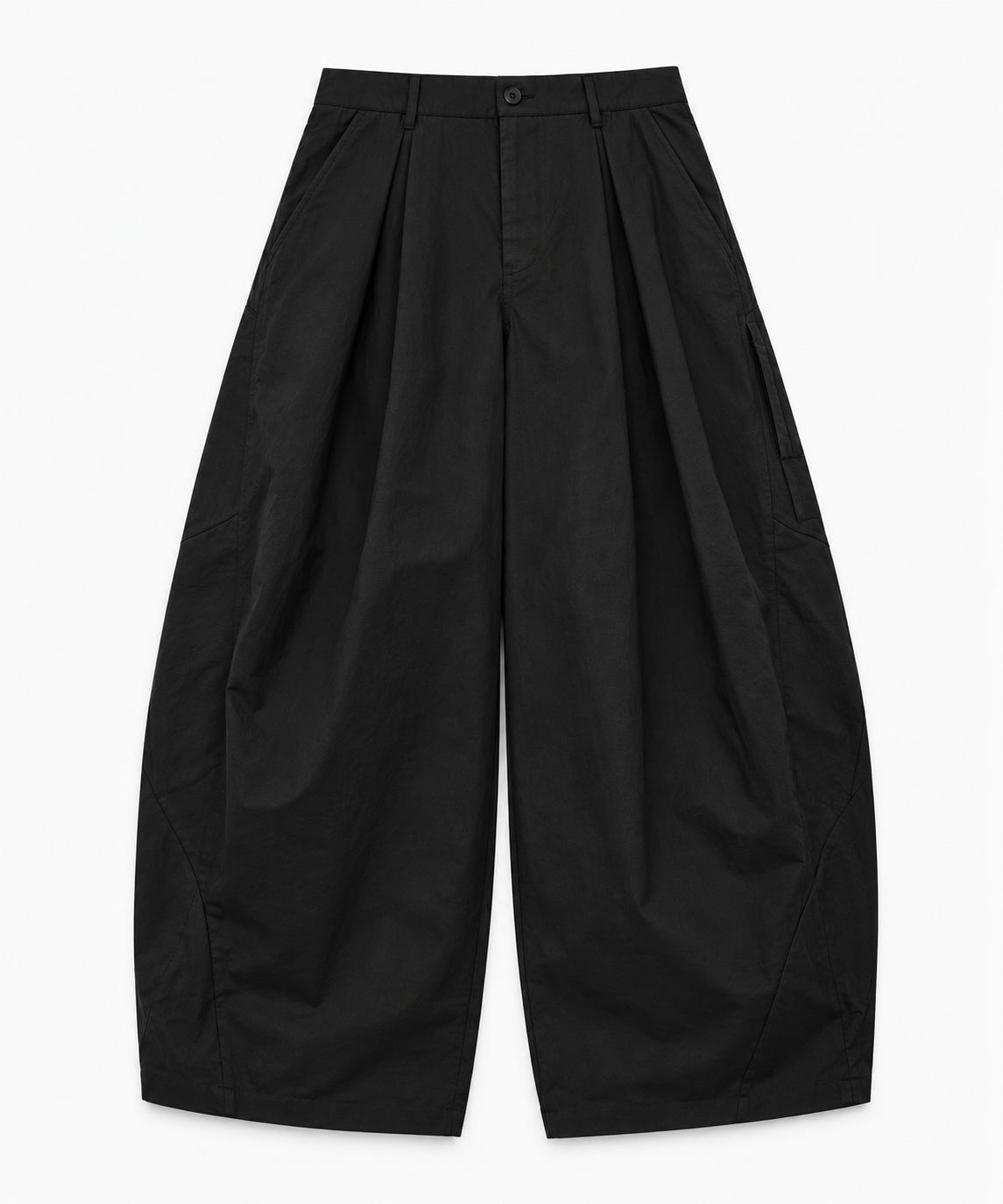Pleated Cocoon Pants (Black)