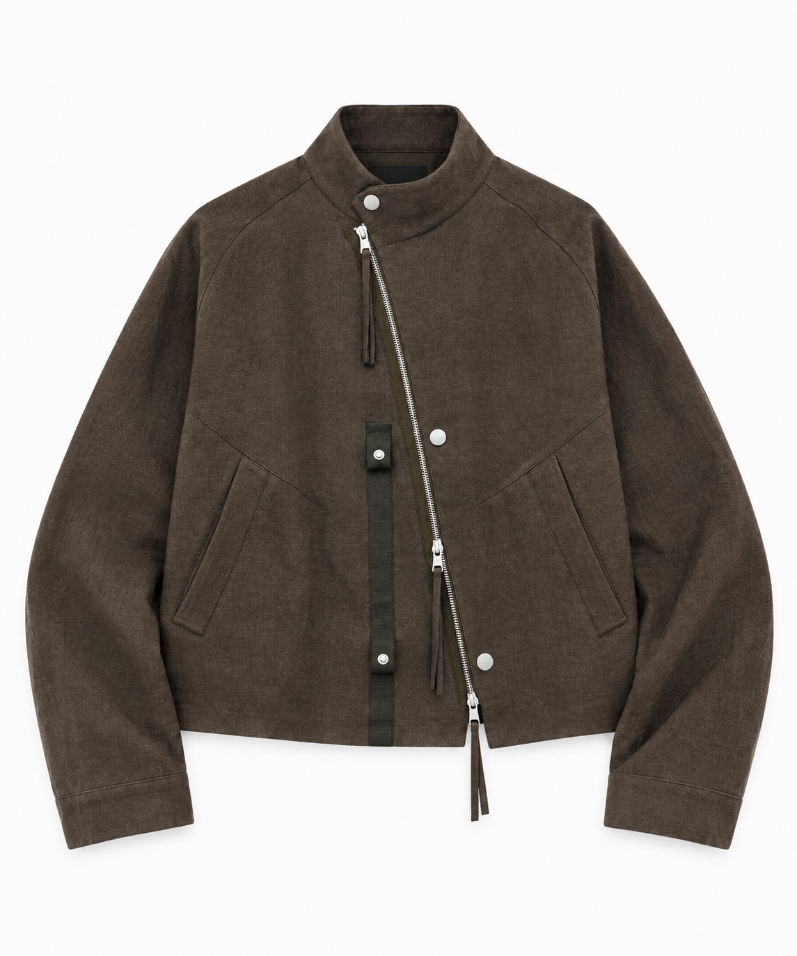 Double-Zip Stand Collar Jacket