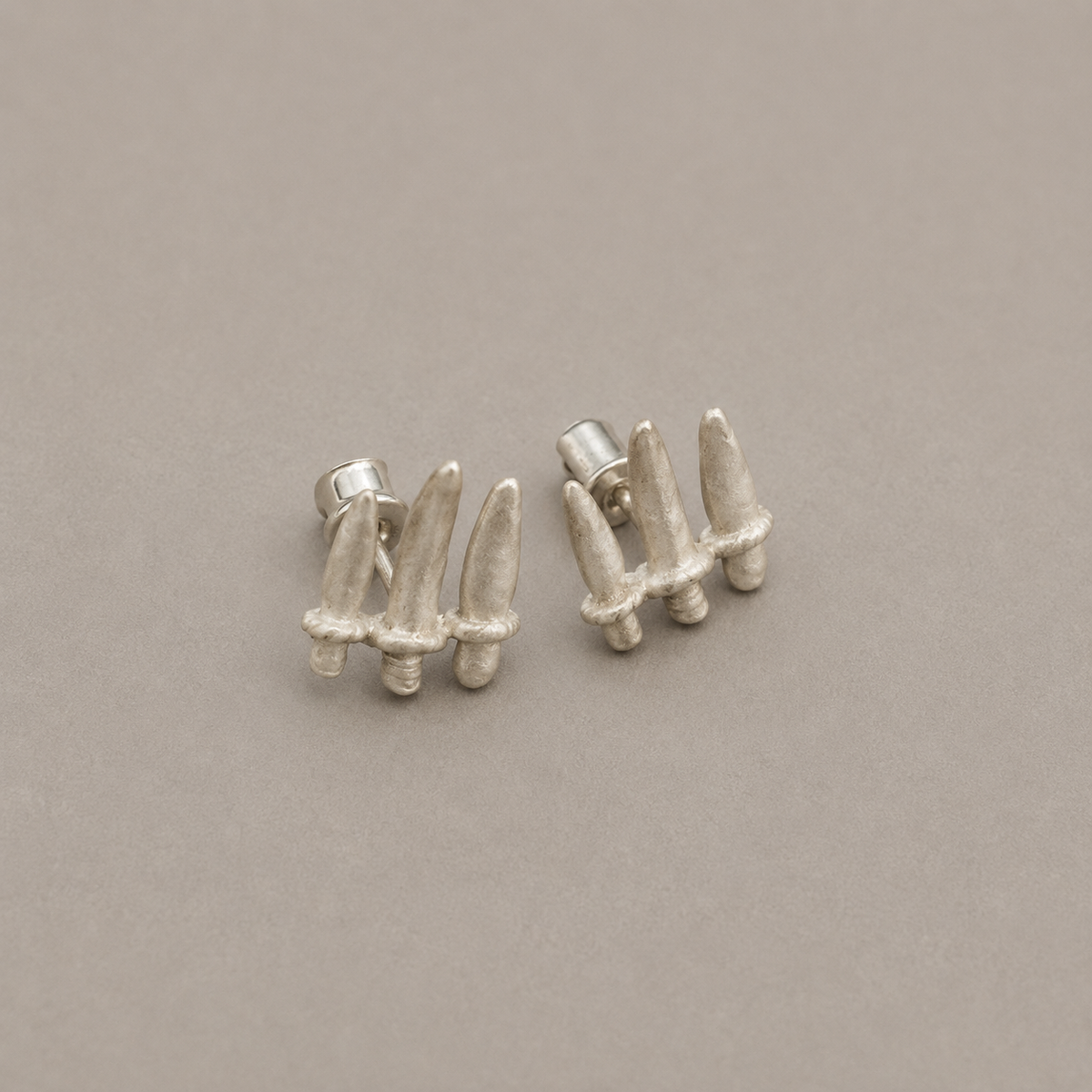 Zhi Mang Sterling Silver Dagger Earrings