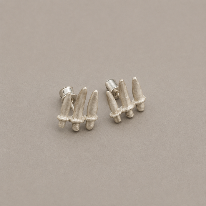 Zhi Mang Sterling Silver Dagger Earrings