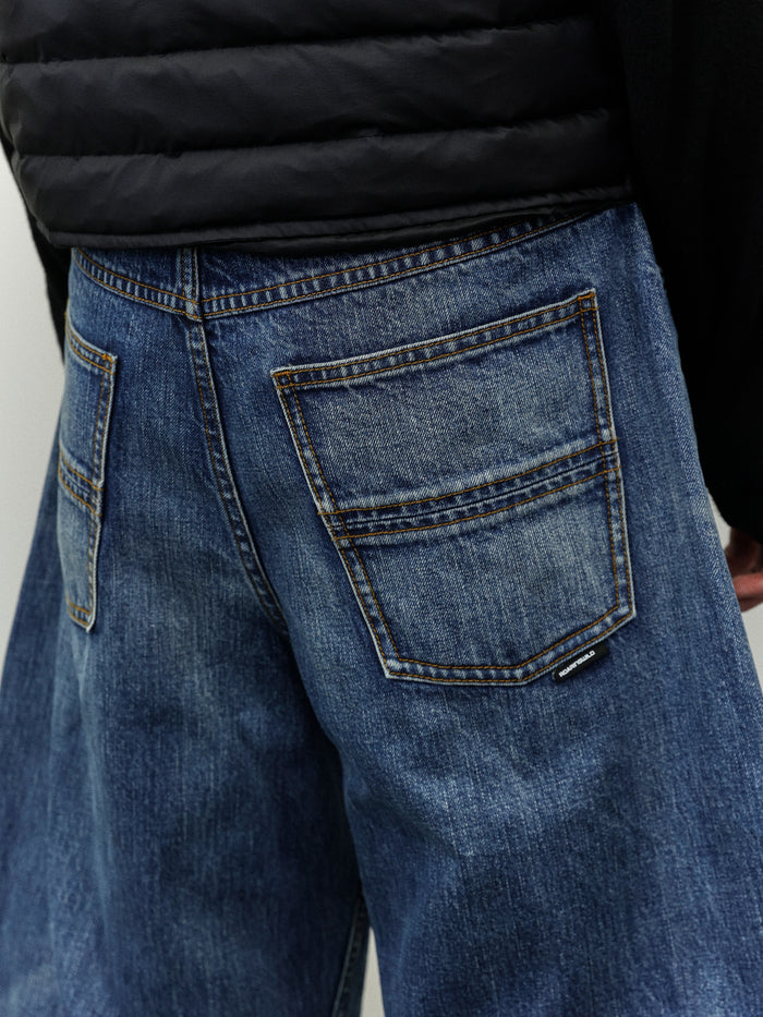Washed Cocoon Jeans (Dark Indigo)