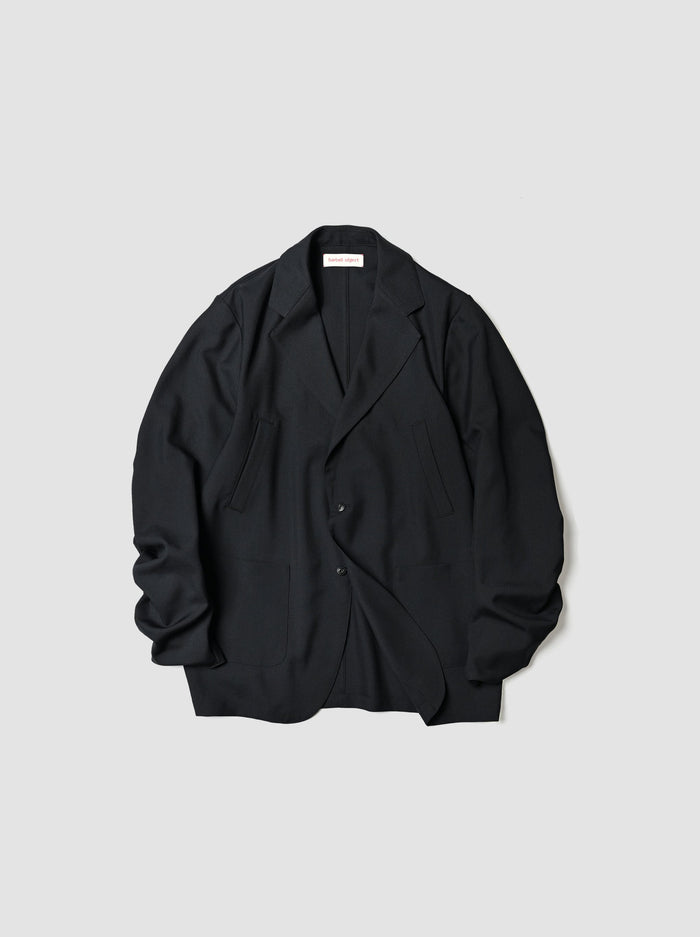 Barbell Object Unstructured Jacket, Black