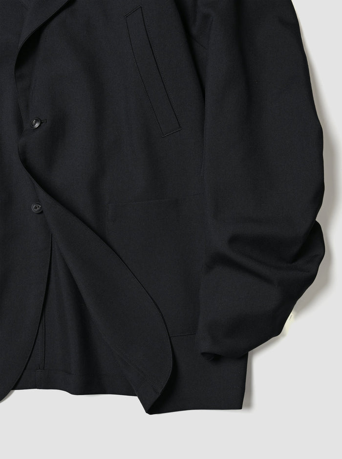 Barbell Object Unstructured Jacket, Black