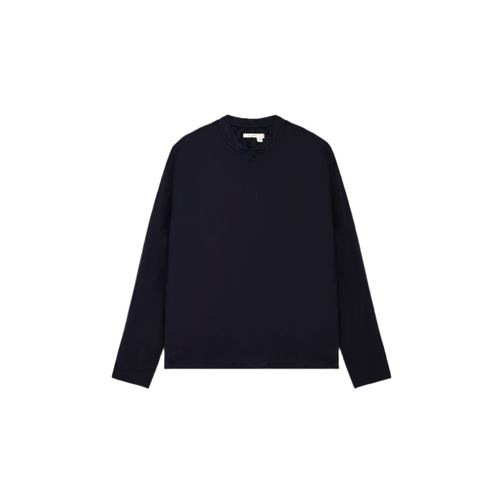 Wool-Blend Henley LS T-Shirt