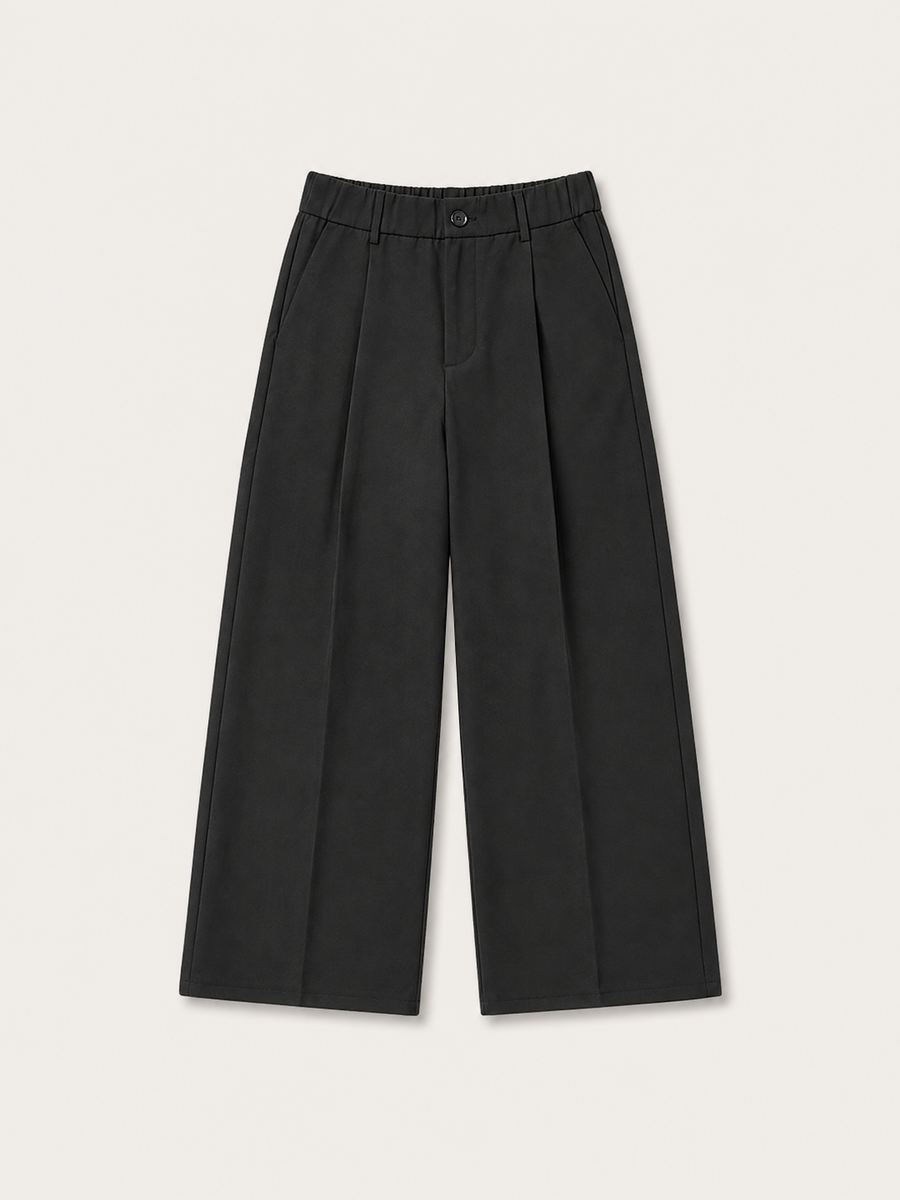 Mid-Rise Straight-Leg Trousers