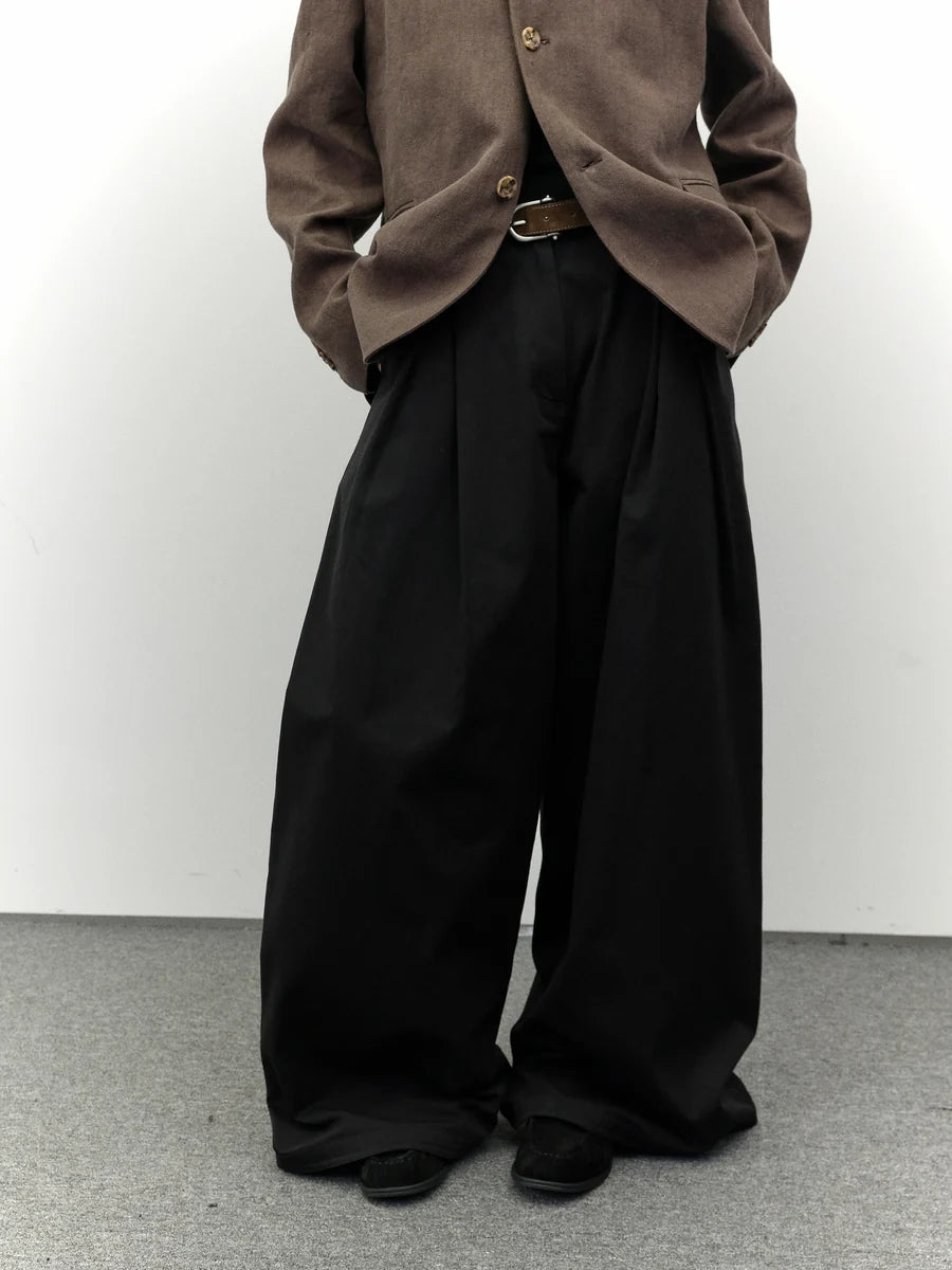 Pleated Wide-Leg Pants