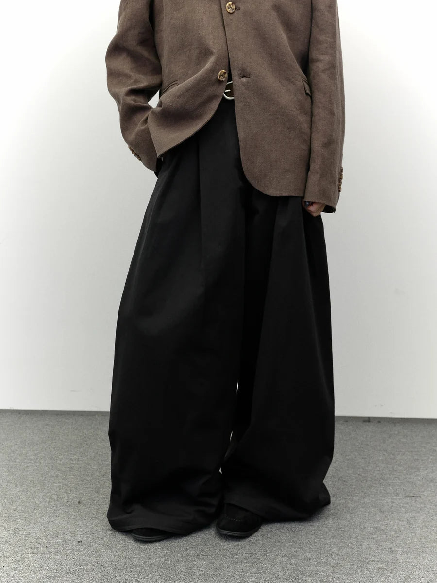 Pleated Wide-Leg Pants