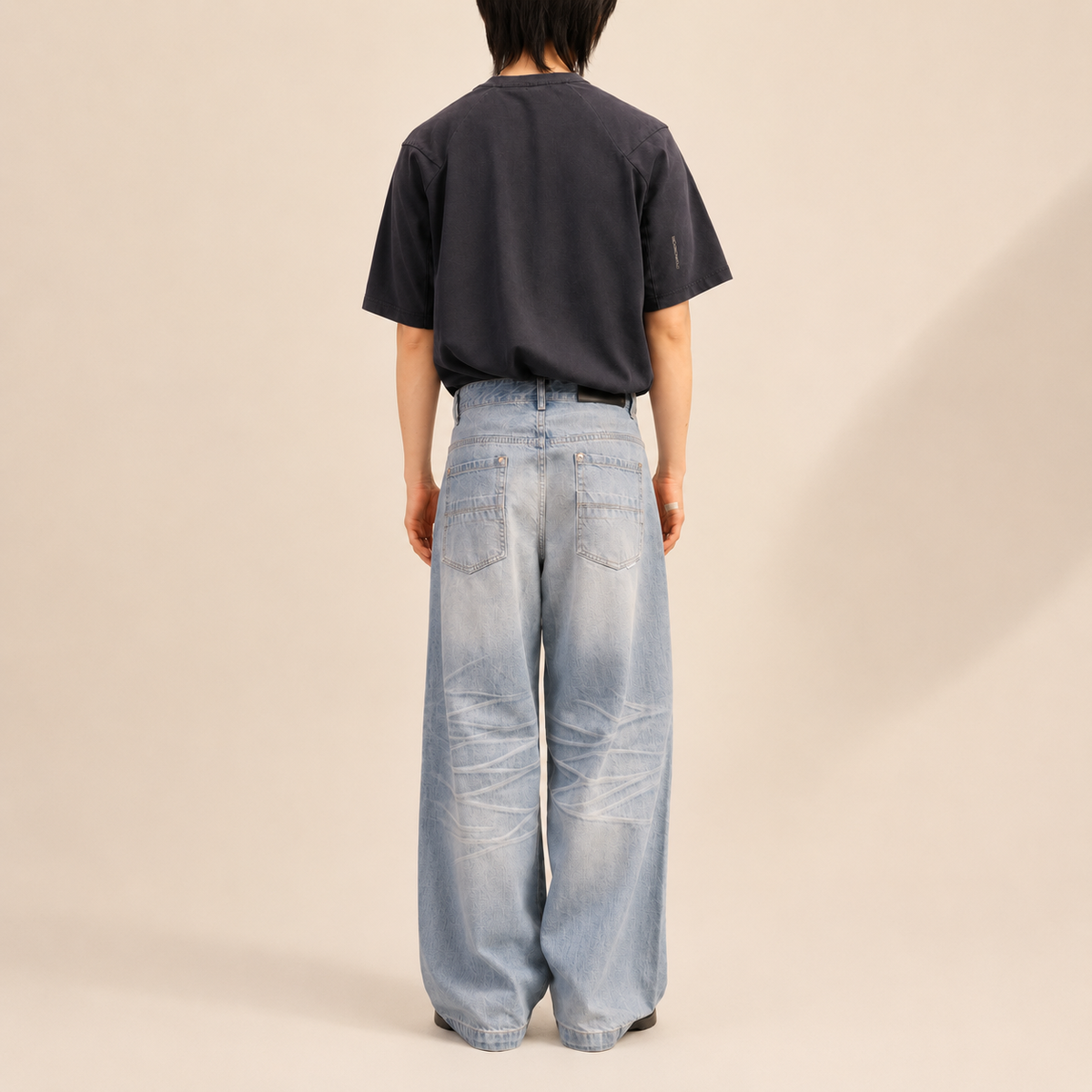 Retro Washed Loose Jeans