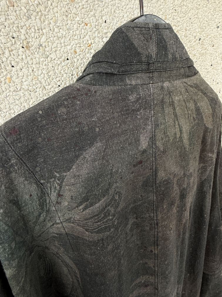 Cowl Neck Long Shirt (Grey)
