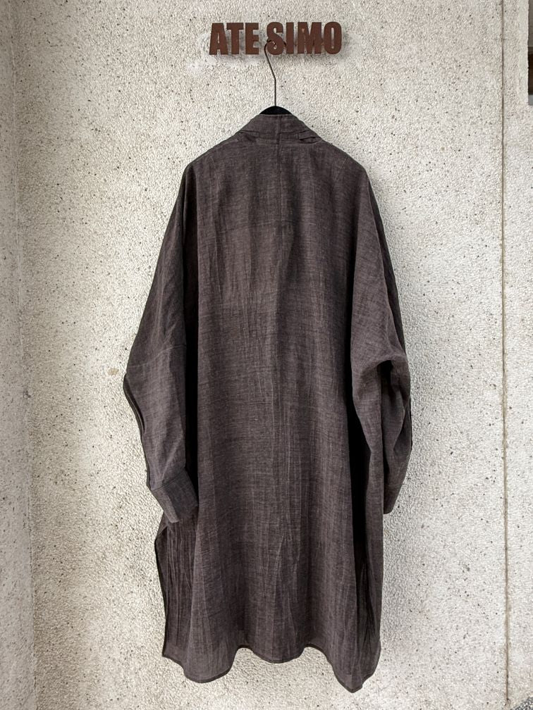 Cowl Neck Long Shirt (Purple)