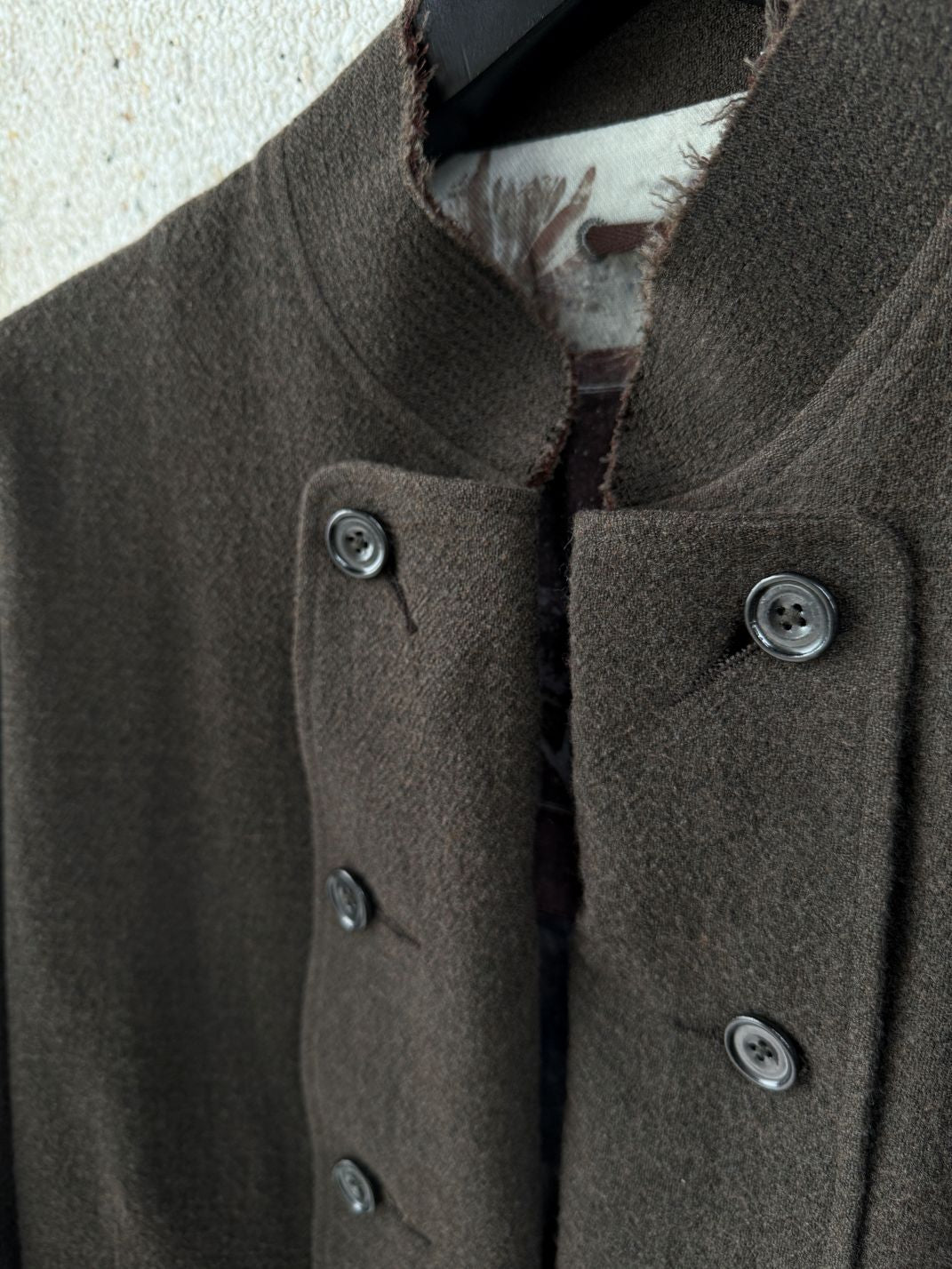 Double-Breasted Stand Collar Cropped Jacket