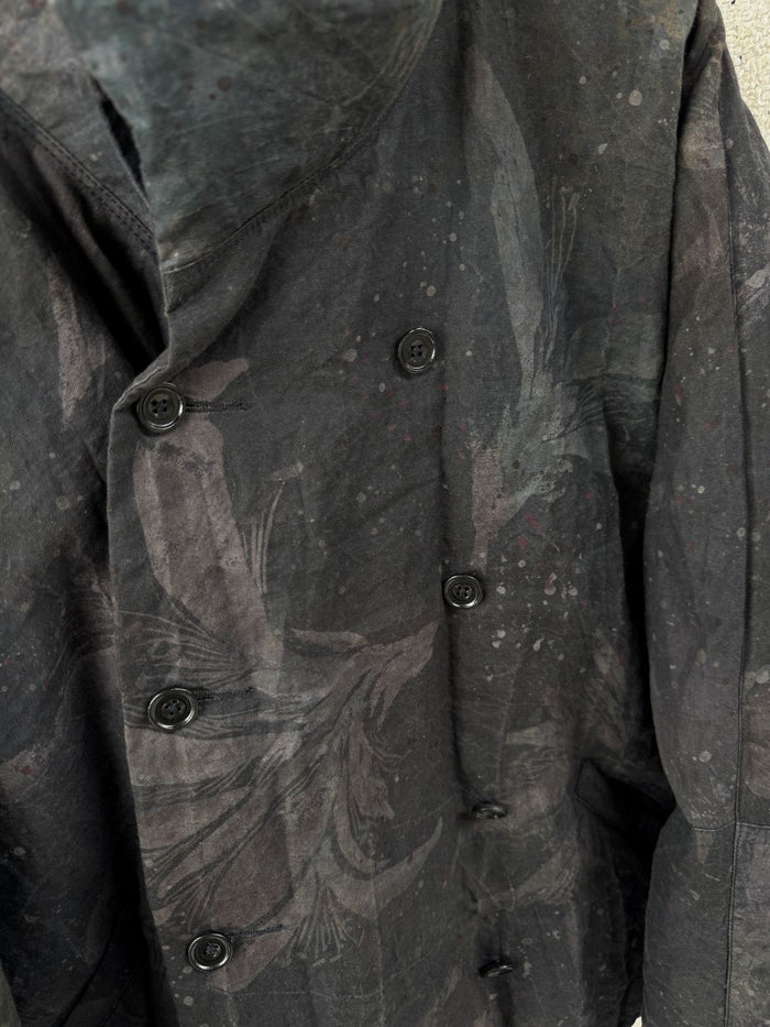 Double-Breasted Cropped Down Jacket