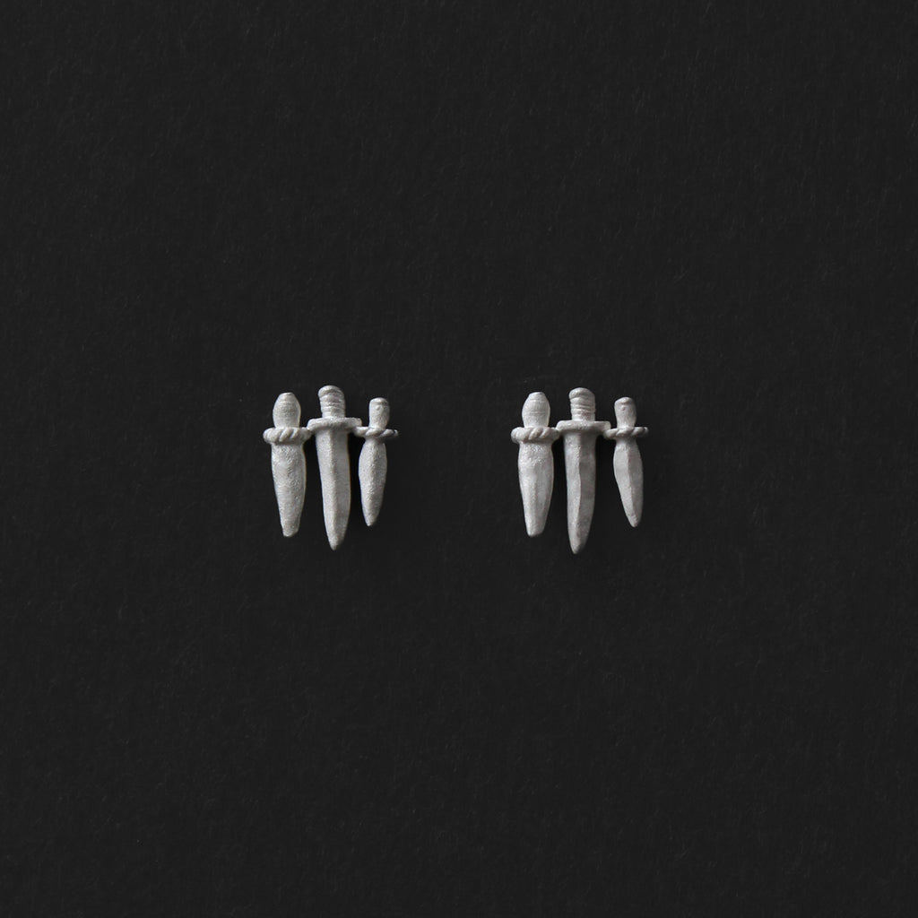 Zhi Mang Sterling Silver Dagger Earrings