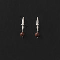 Leaf Tip Sterling Silver Black Gold Wood Earrings