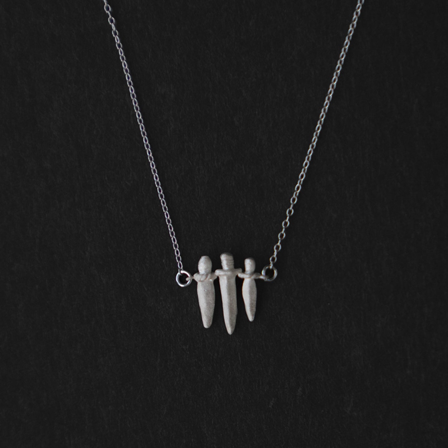 Zhi Mang Sterling Silver Dagger Pendant Necklace