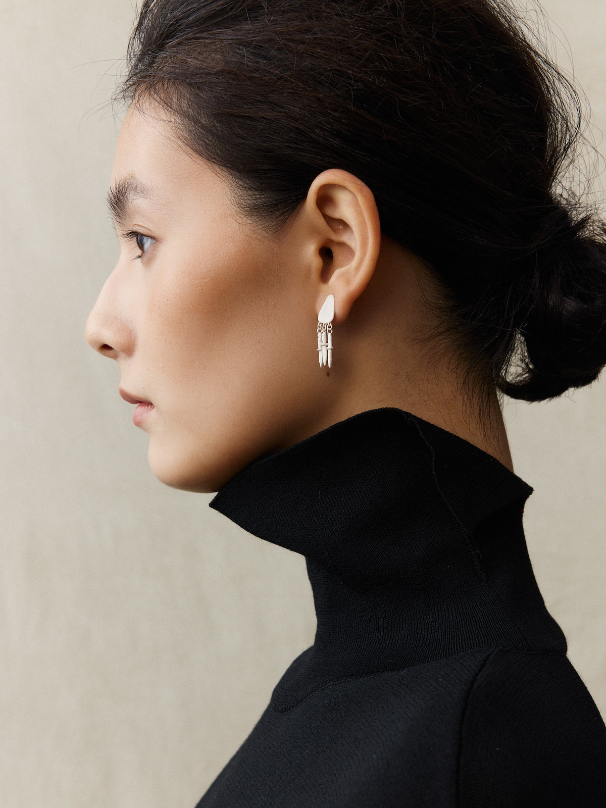 Zhi Mang Wind Chime Sterling Silver Drop Earrings