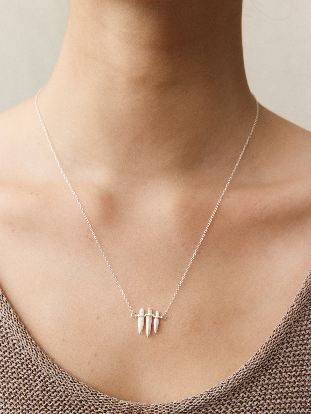 Zhi Mang Sterling Silver Dagger Pendant Necklace
