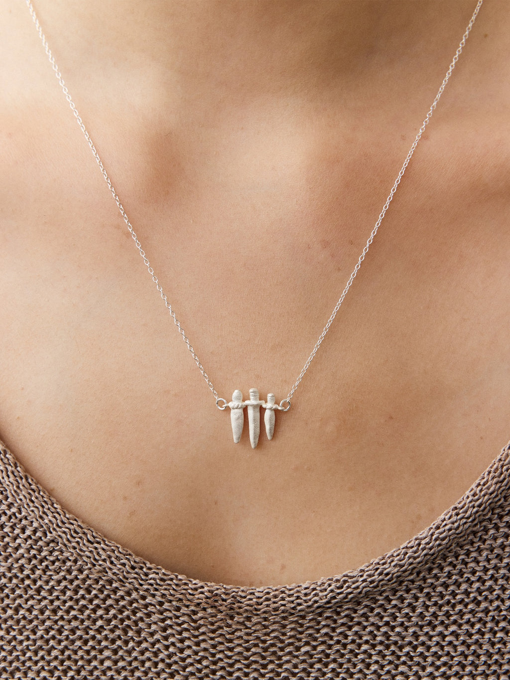Zhi Mang Sterling Silver Dagger Pendant Necklace