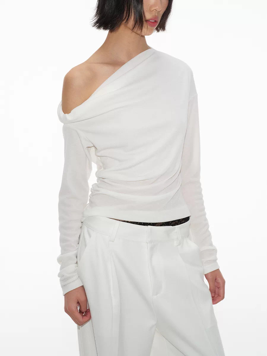 Womens Twisted collar T-Shirt