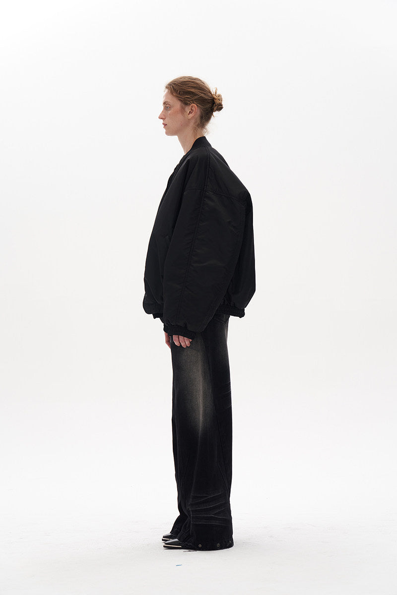 Oversized silhouette bomber padded jacket