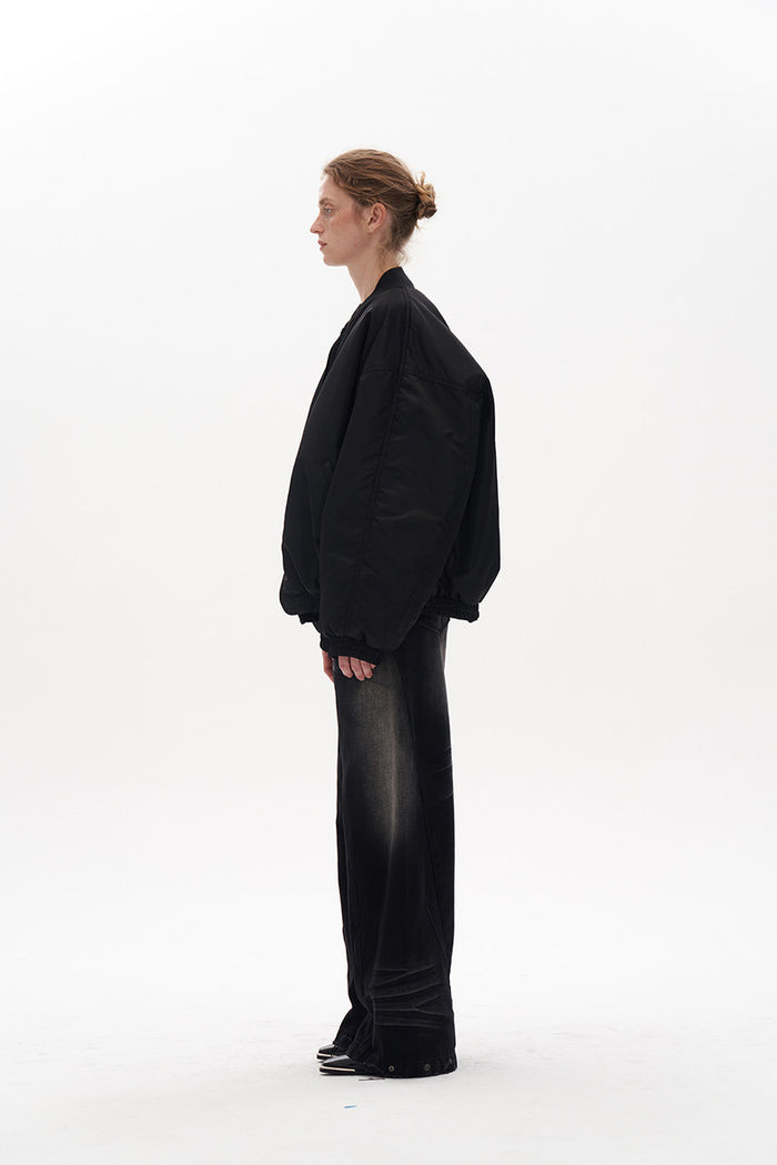 Oversized silhouette bomber padded jacket