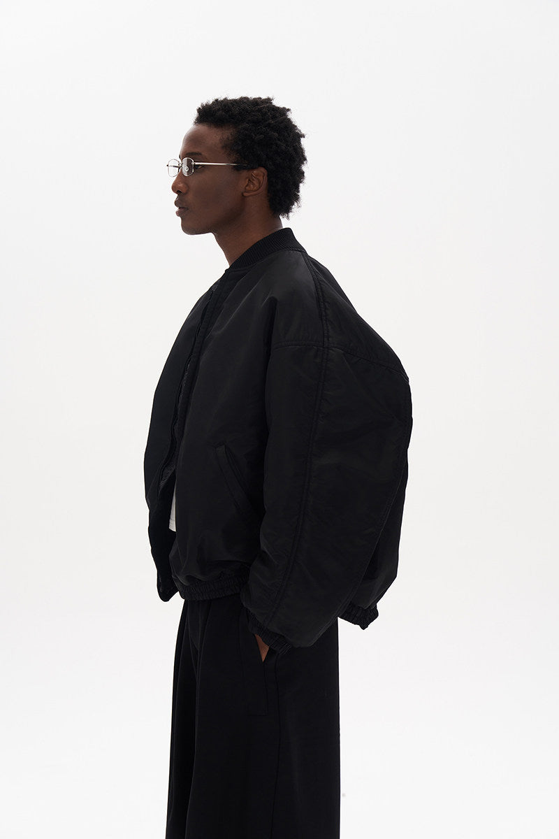 Oversized silhouette bomber padded jacket