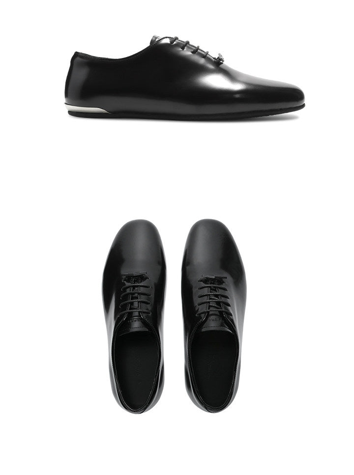Metallic Leather Derby Shoes