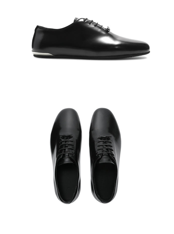 Metallic Leather Derby Shoes