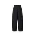 Washed denim-look wide-leg pants