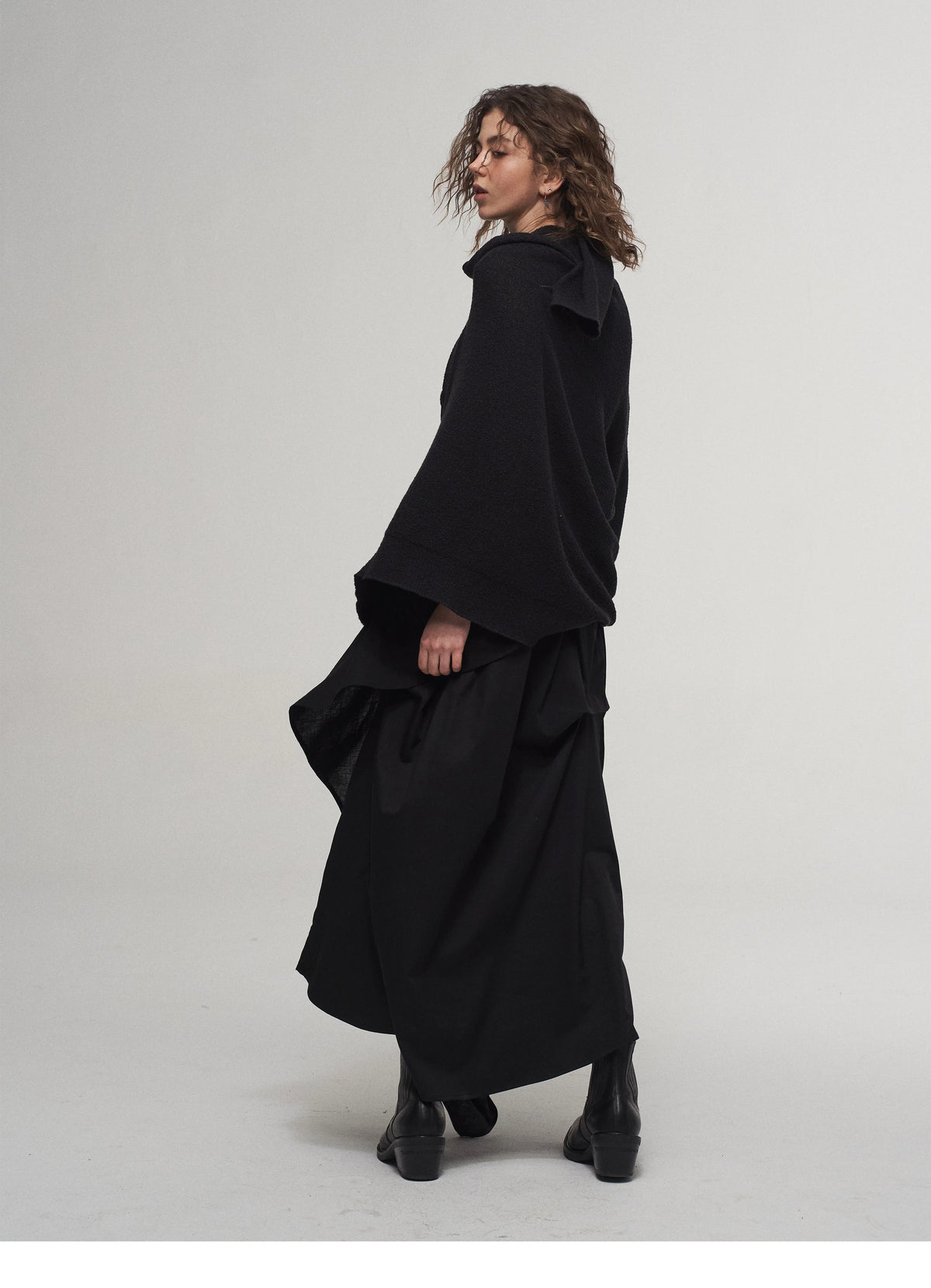 Knife-Pleated Fluid Skirt