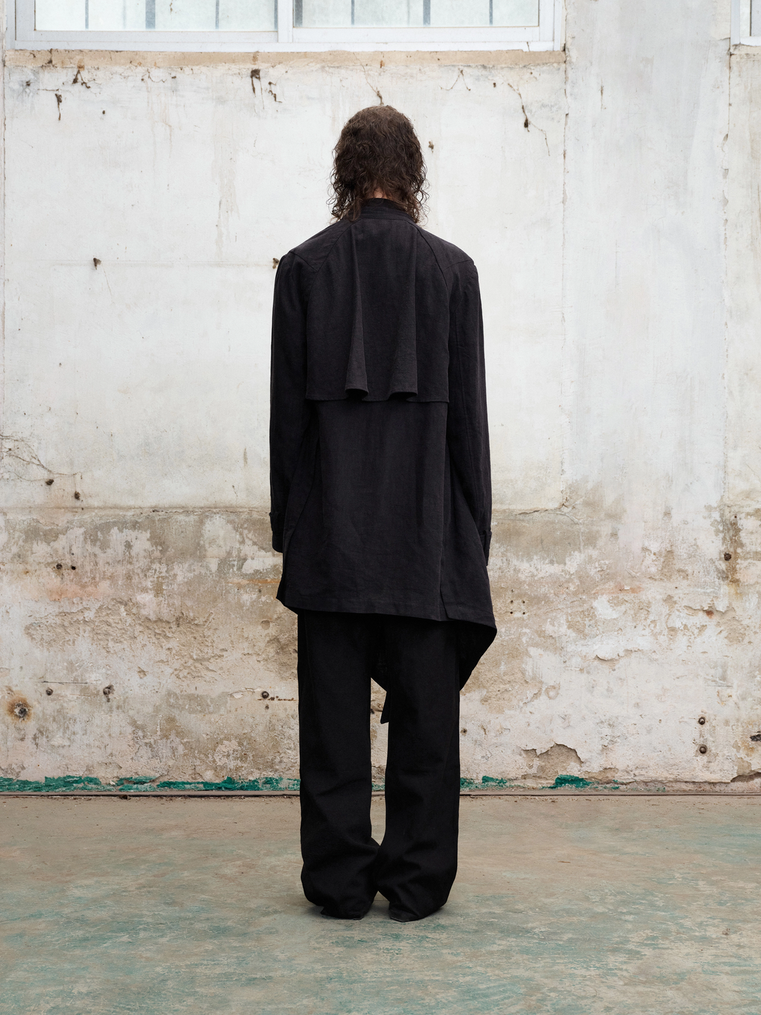 Featherfall Drape Collar Coat