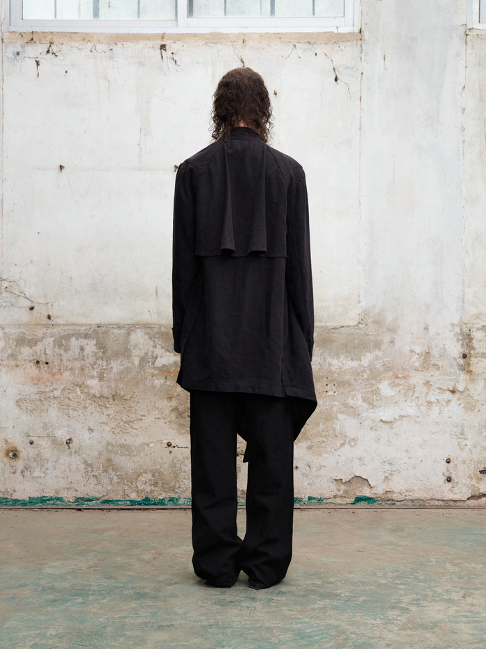 Featherfall Drape Collar Coat