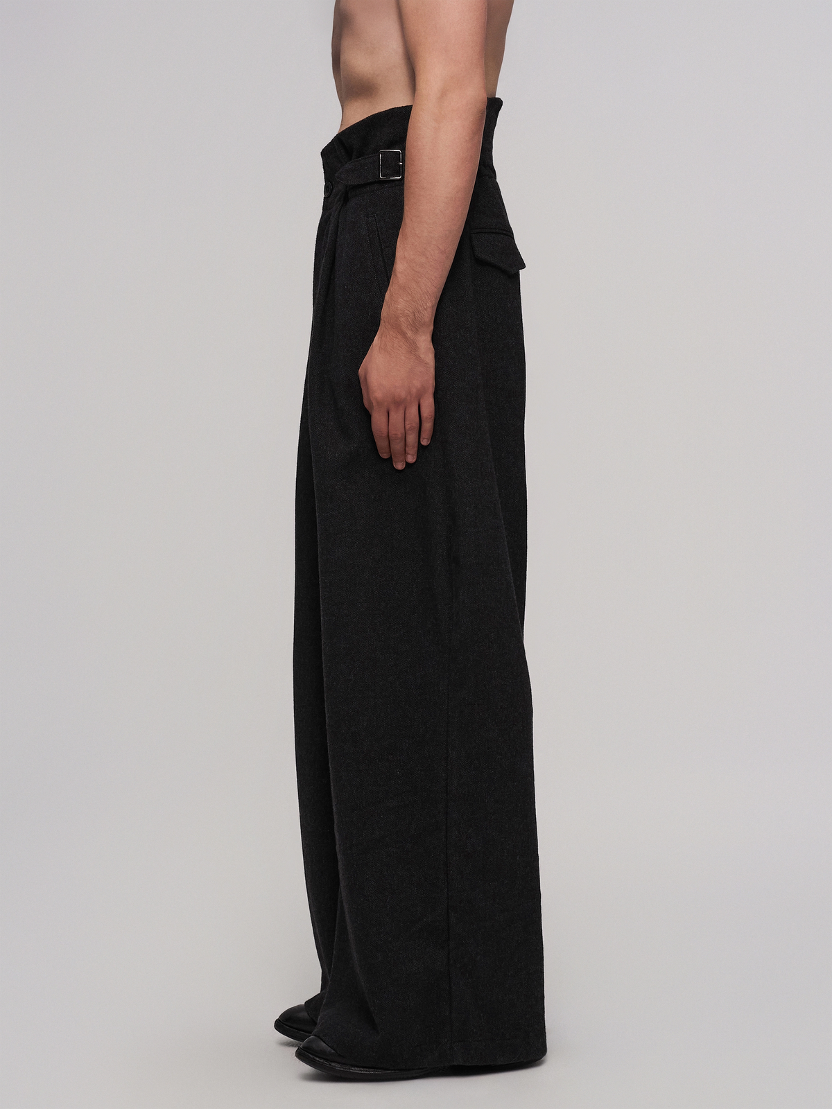 Velvet Mist Pleated Trousers