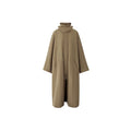 Stand-collar detachable long padded coat