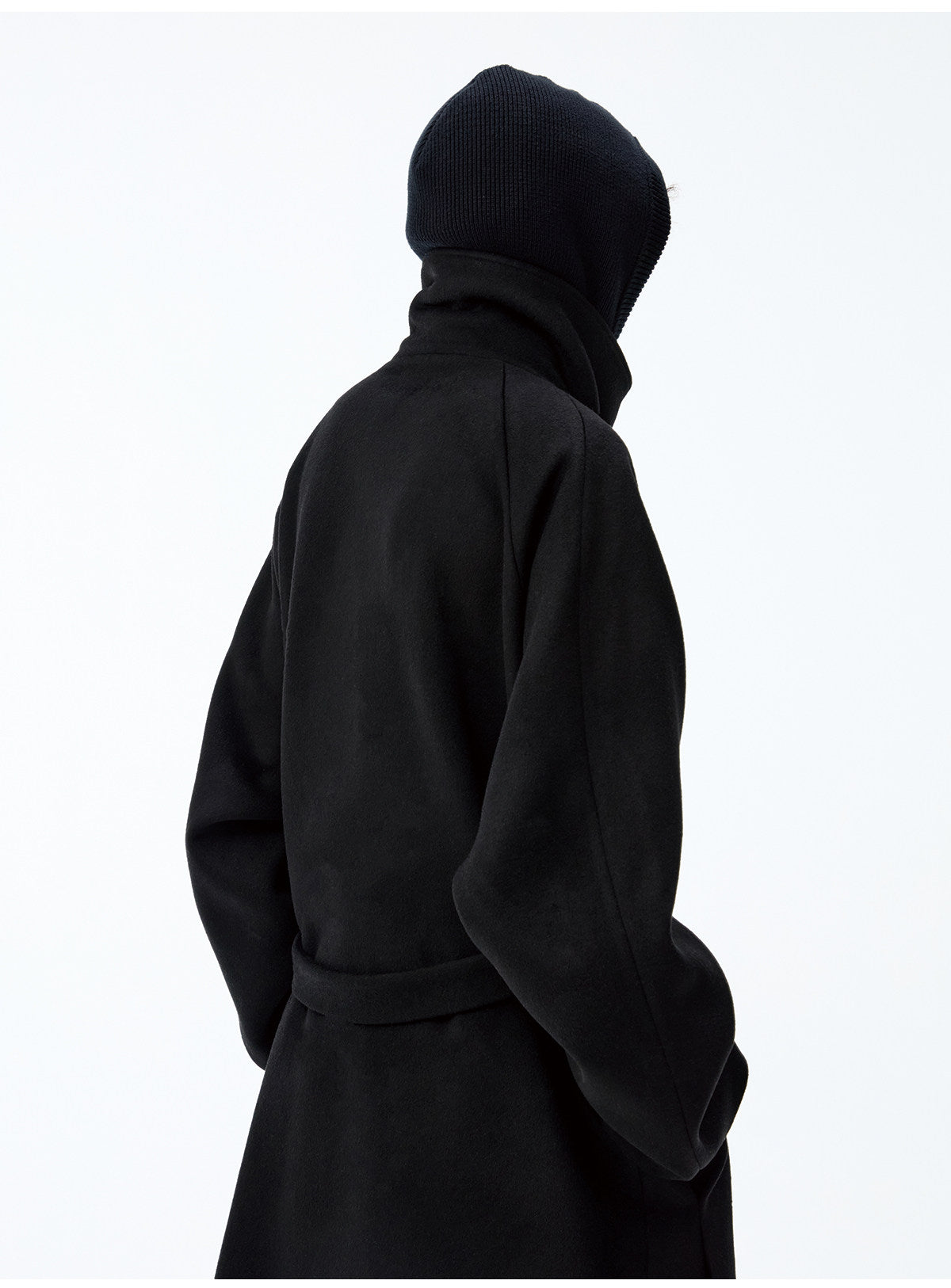 Asymmetric Zip Tie-Waist Coat