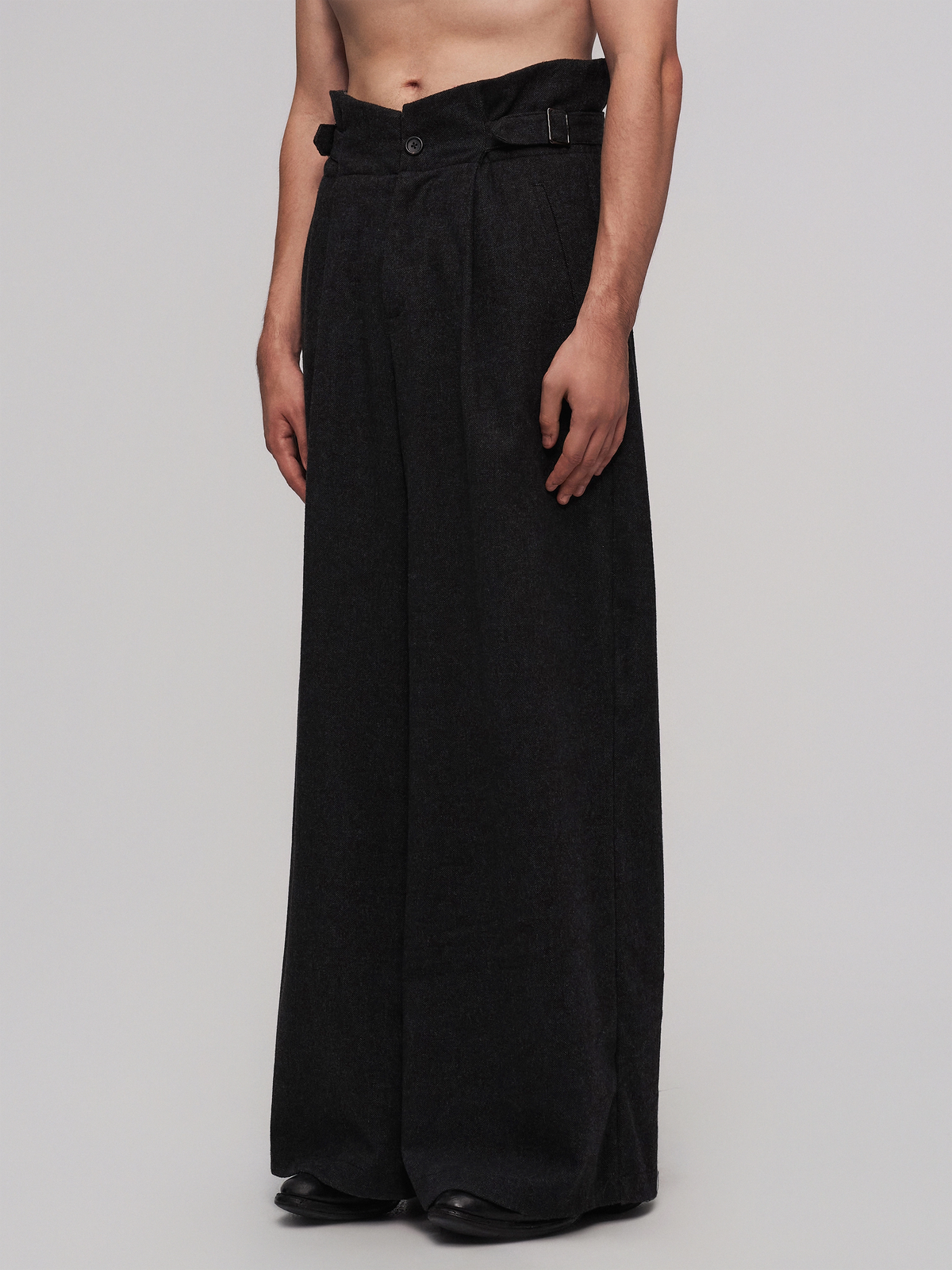 Velvet Mist Pleated Trousers